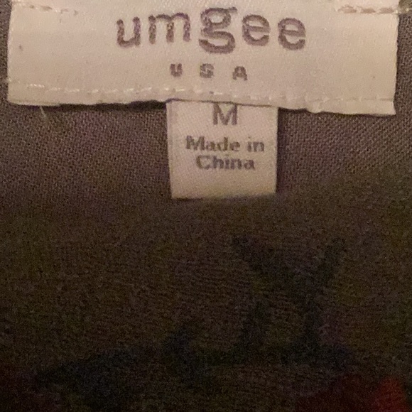 Umgee Cotton Blend India Floral Embroidery Empire Tunics With Flutter Sleeves. M - Picture 8 of 9